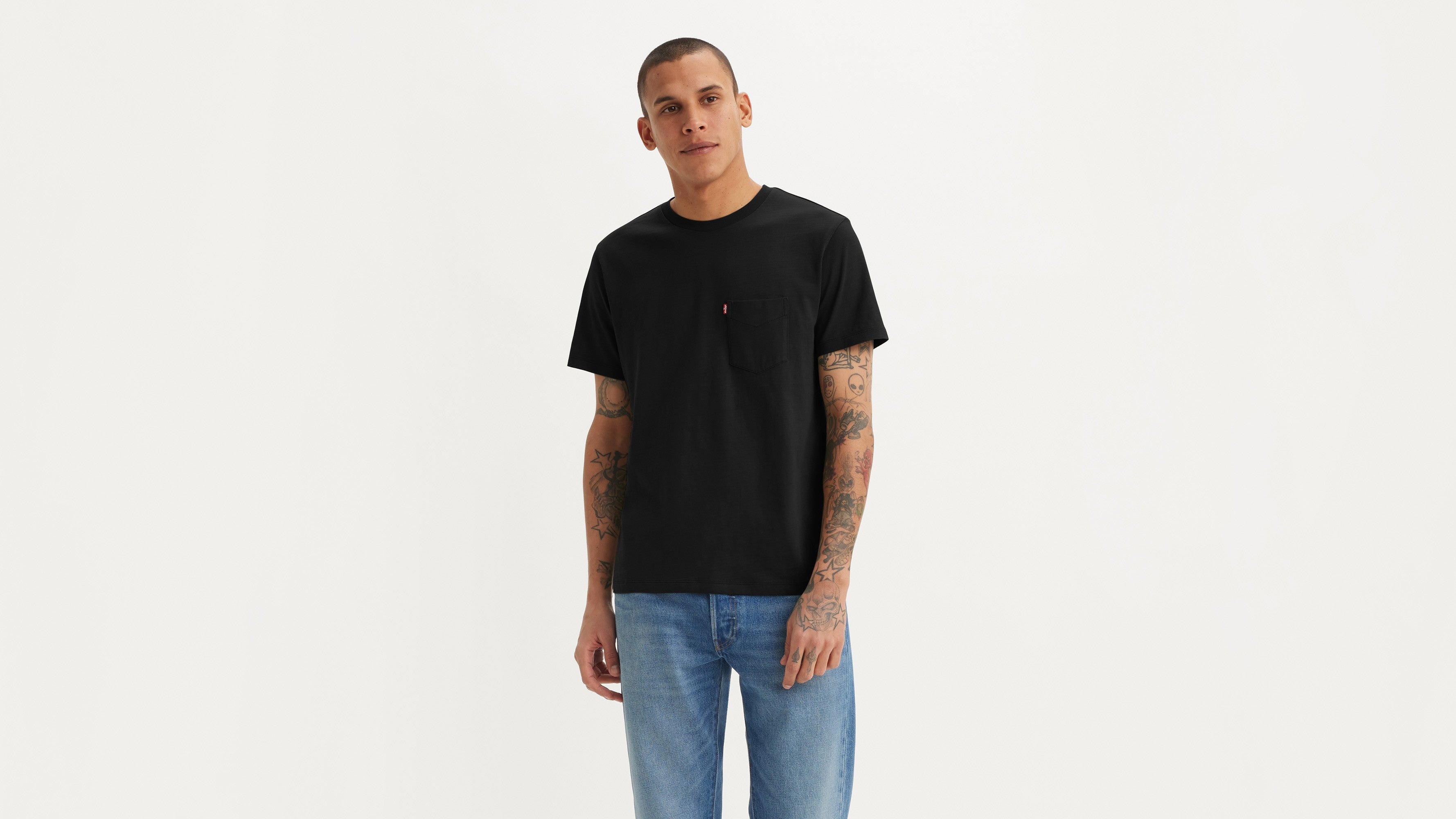 Levi's® Men's Heavyweight Pocket T-Shirt Mineral Black Levi's ID