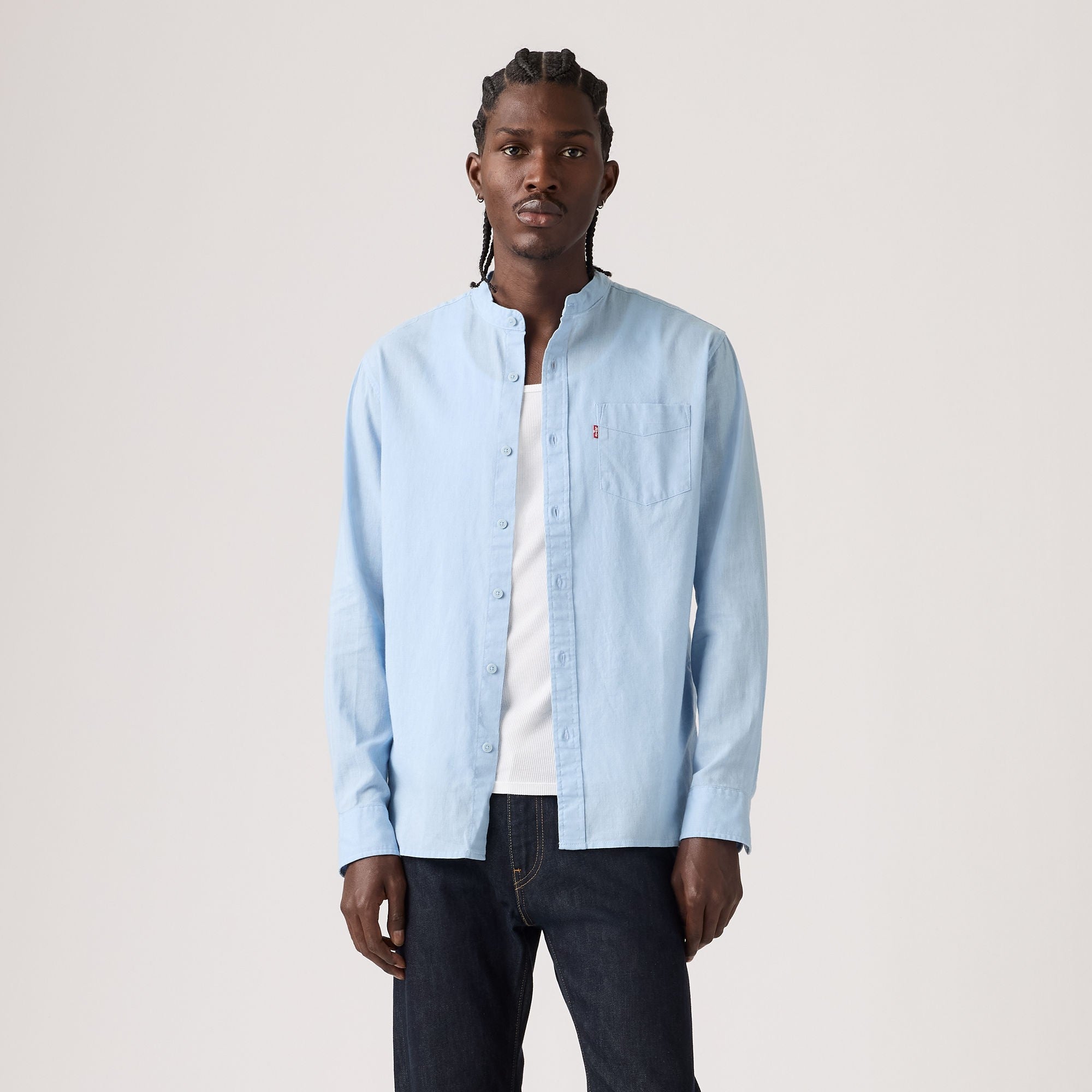Levi's® Men's Banded Collar 1 Pocket Shirt | Levi's ID