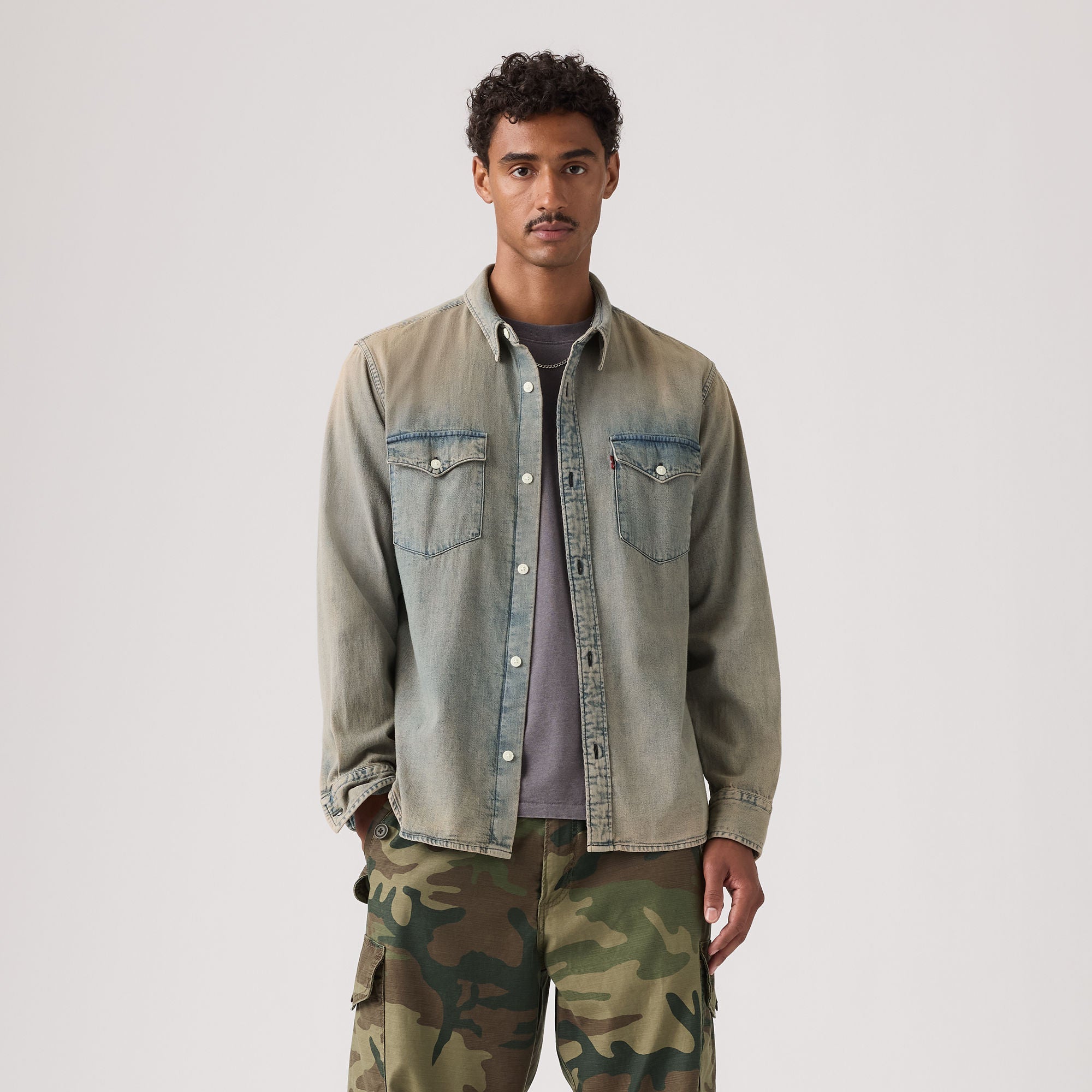 Levi's® Men's Relaxed Fit Western Shirt Levi's ID — free download