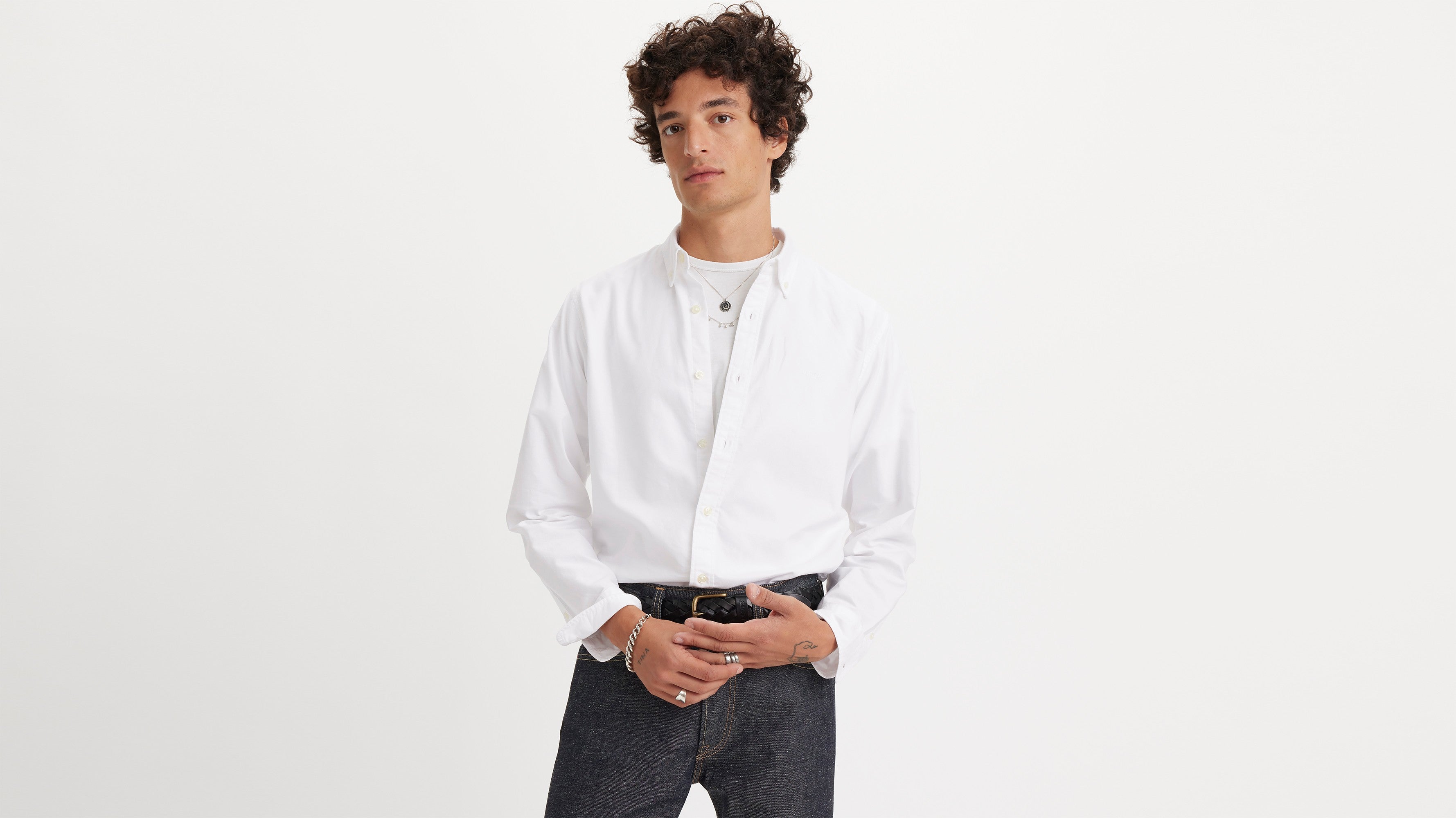 Levi's® Men's Authentic Button-Down Shirt Bright White Levi's ID