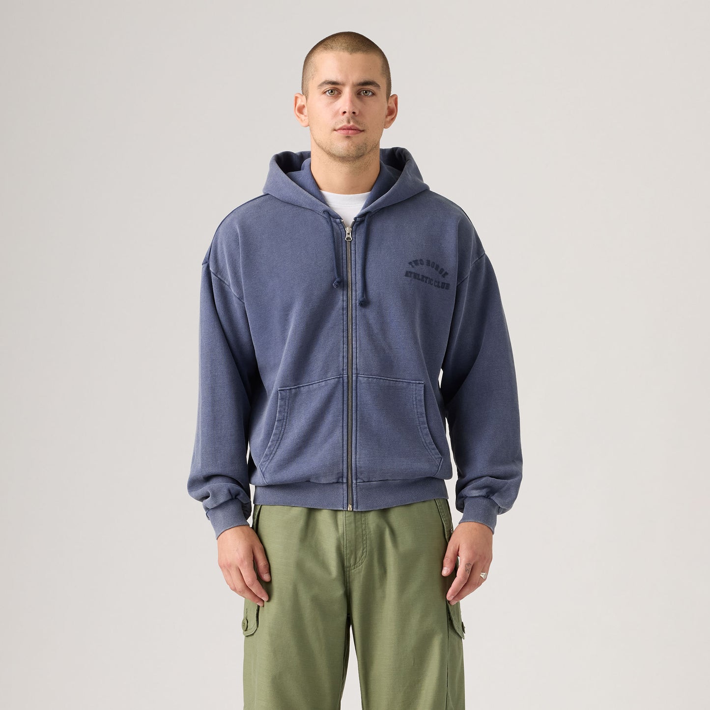 Levi's® Men's Two Horse Cropped Zip-Up Sweatshirt
