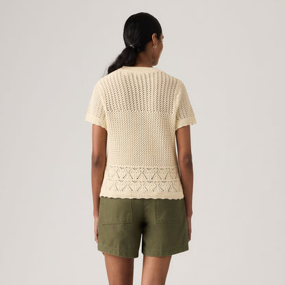 Levi's® Women's Isabelle Crochet Short-Sleeve Sweater