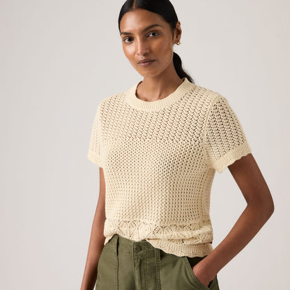 Levi's® Women's Isabelle Crochet Short-Sleeve Sweater
