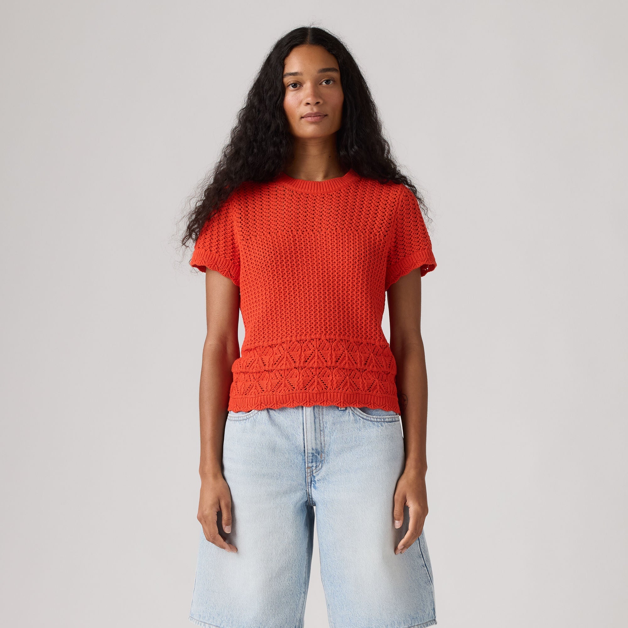 Levi's® Women's Isabelle Crochet Short-Sleeve Sweater | Levi's ID