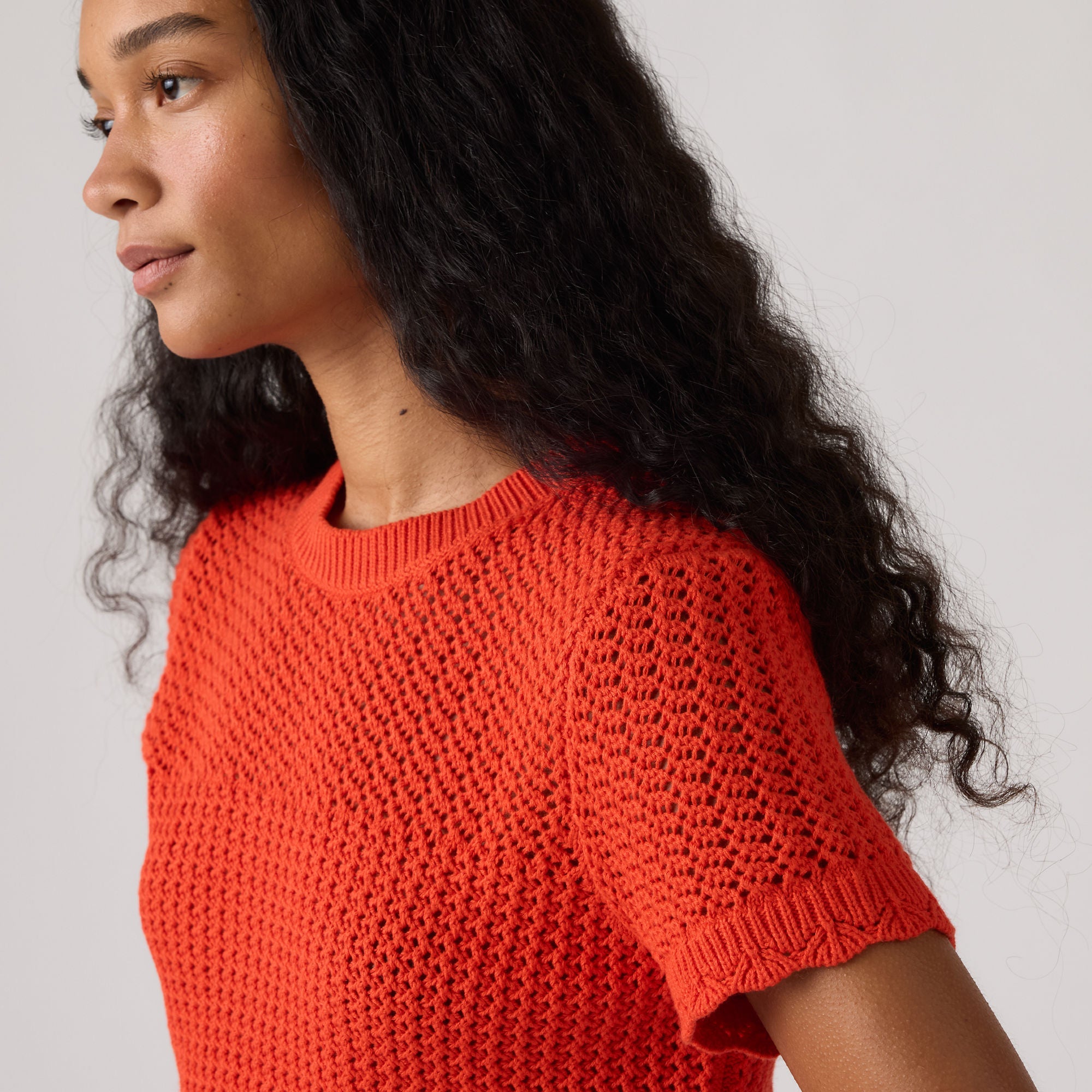 Levi's® Women's Isabelle Crochet Short-Sleeve Sweater | Levi's ID