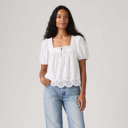 Levi's® Women's Darling Short-Sleeve Cutwork Blouse