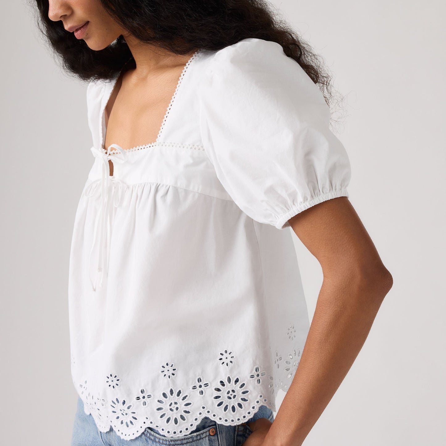 Levi's® Women's Darling Short-Sleeve Cutwork Blouse