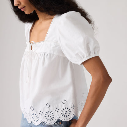Levi's® Women's Darling Short-Sleeve Cutwork Blouse