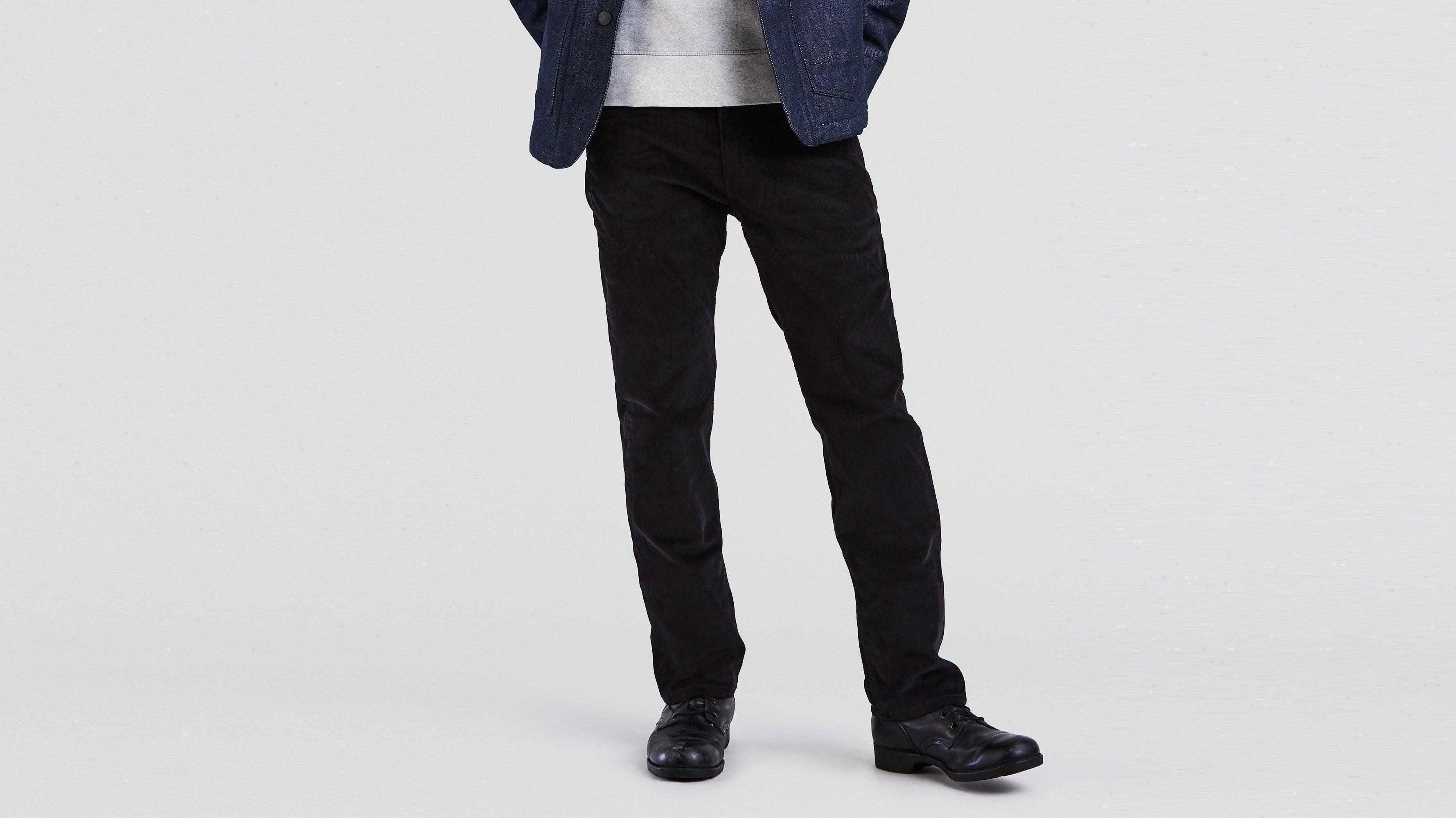 Levi's® Men's 505™ Regular Jeans Rinse Black Stretch 14 Wale