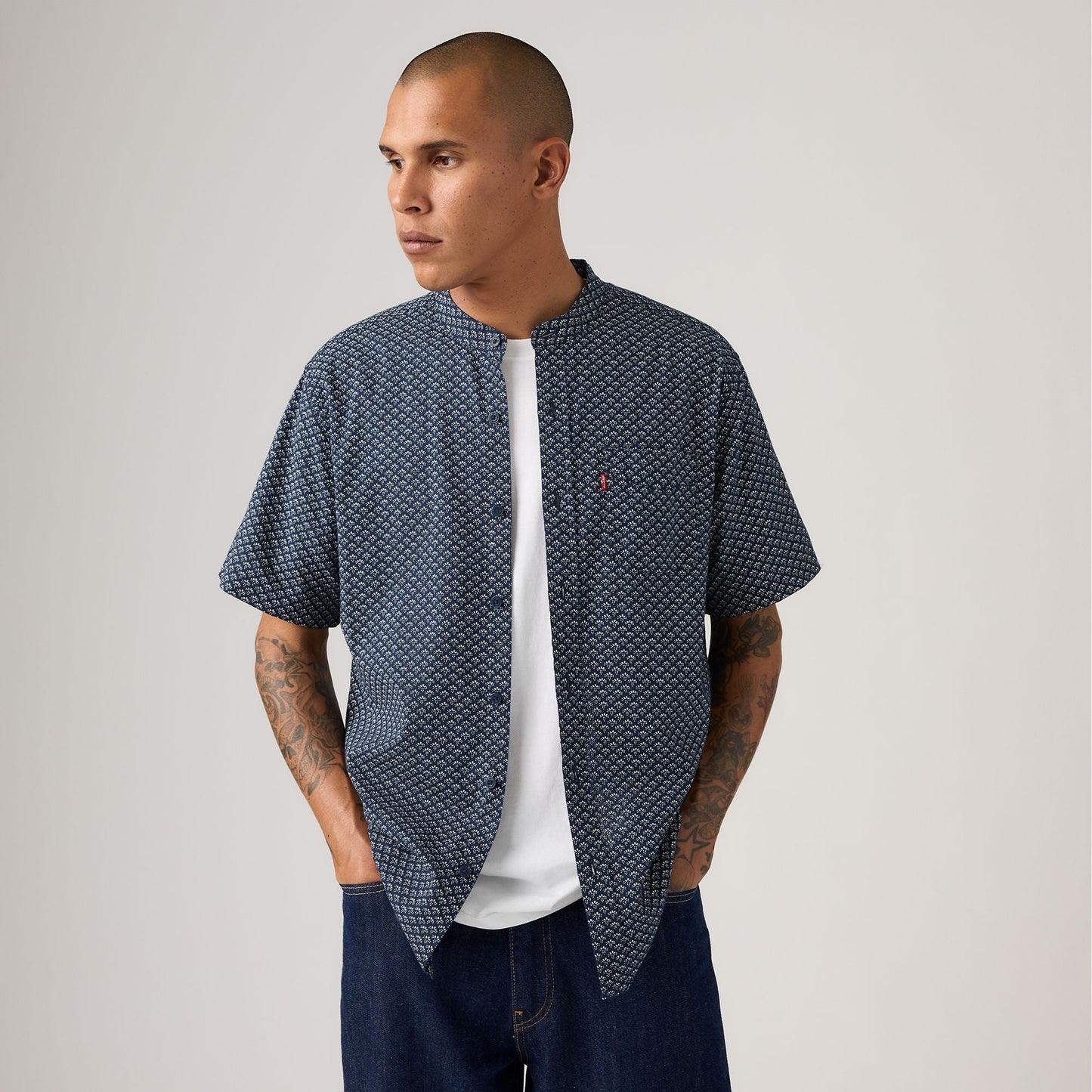 Levi's® Men's Short-Sleeve Banded Collar Shirt