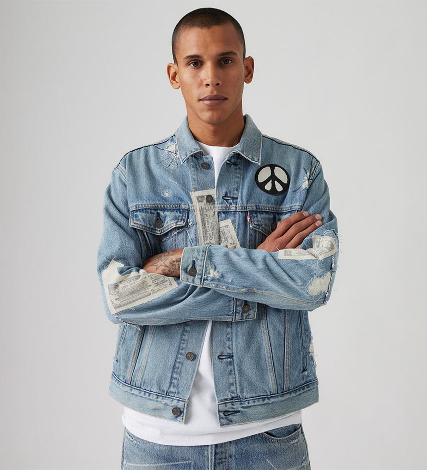 Trucker Jacket Blue Jean Jacket With Patches Levi's® Men's Trucker