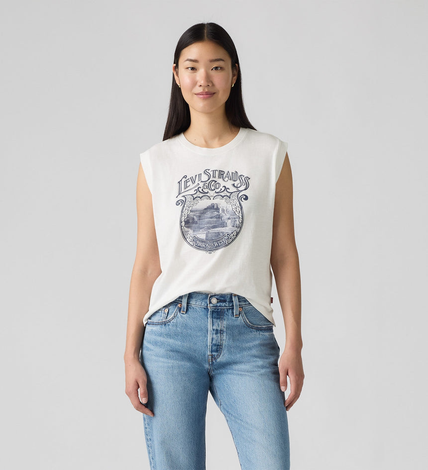 Levi's® Women's Graphic Boxy Tank Top - Sugar Swizzle
