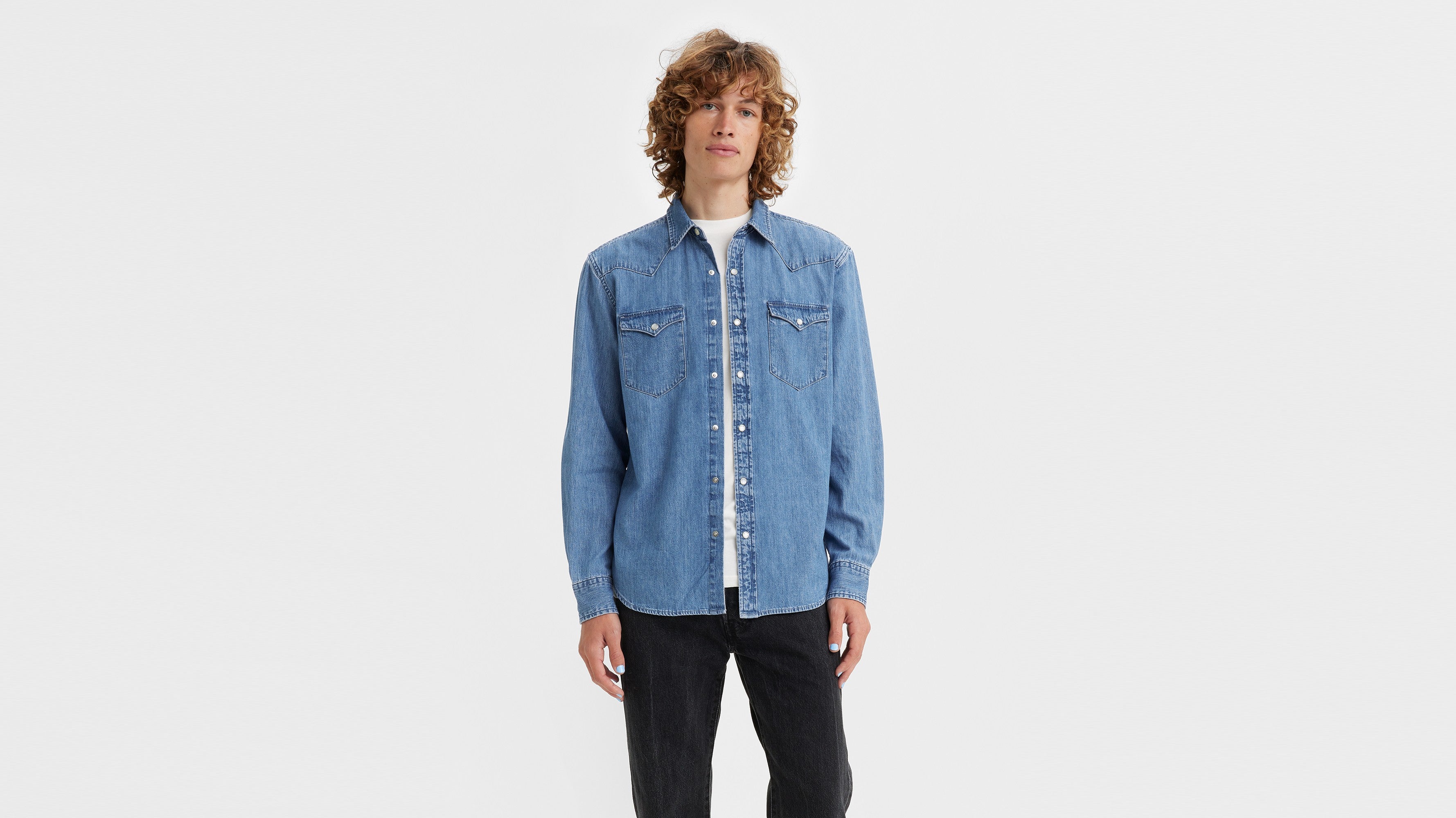 Levi's® Men's Classic Western Standard Fit Shirt - Indigo Stonewash