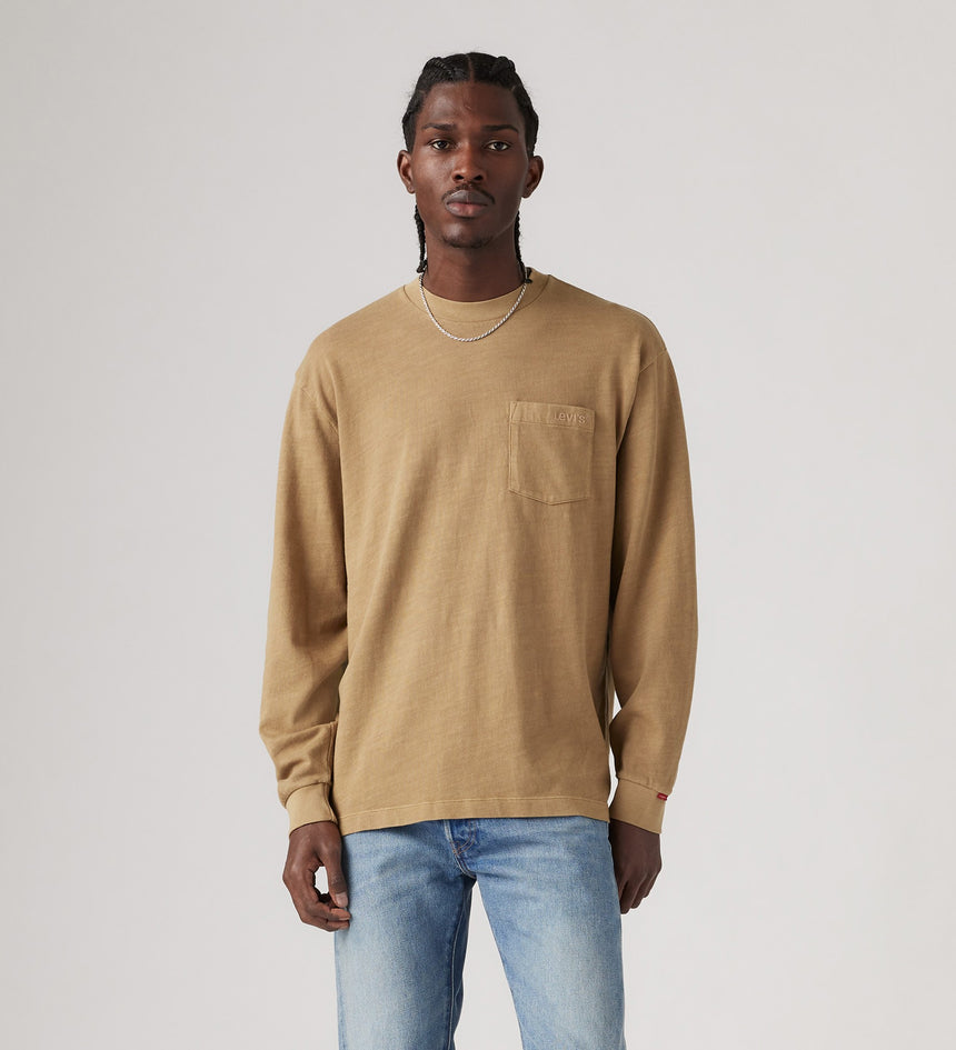 Levi's® Men's Long-Sleeve Authentic Pocket T-Shirt Ermine