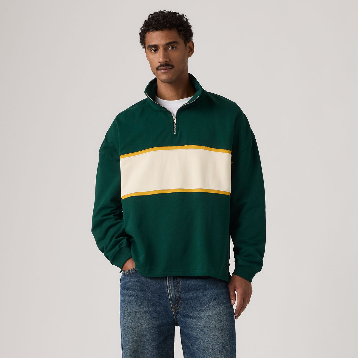 Levi's® Men's Pieced Cameron Quarter-Zip Sweater