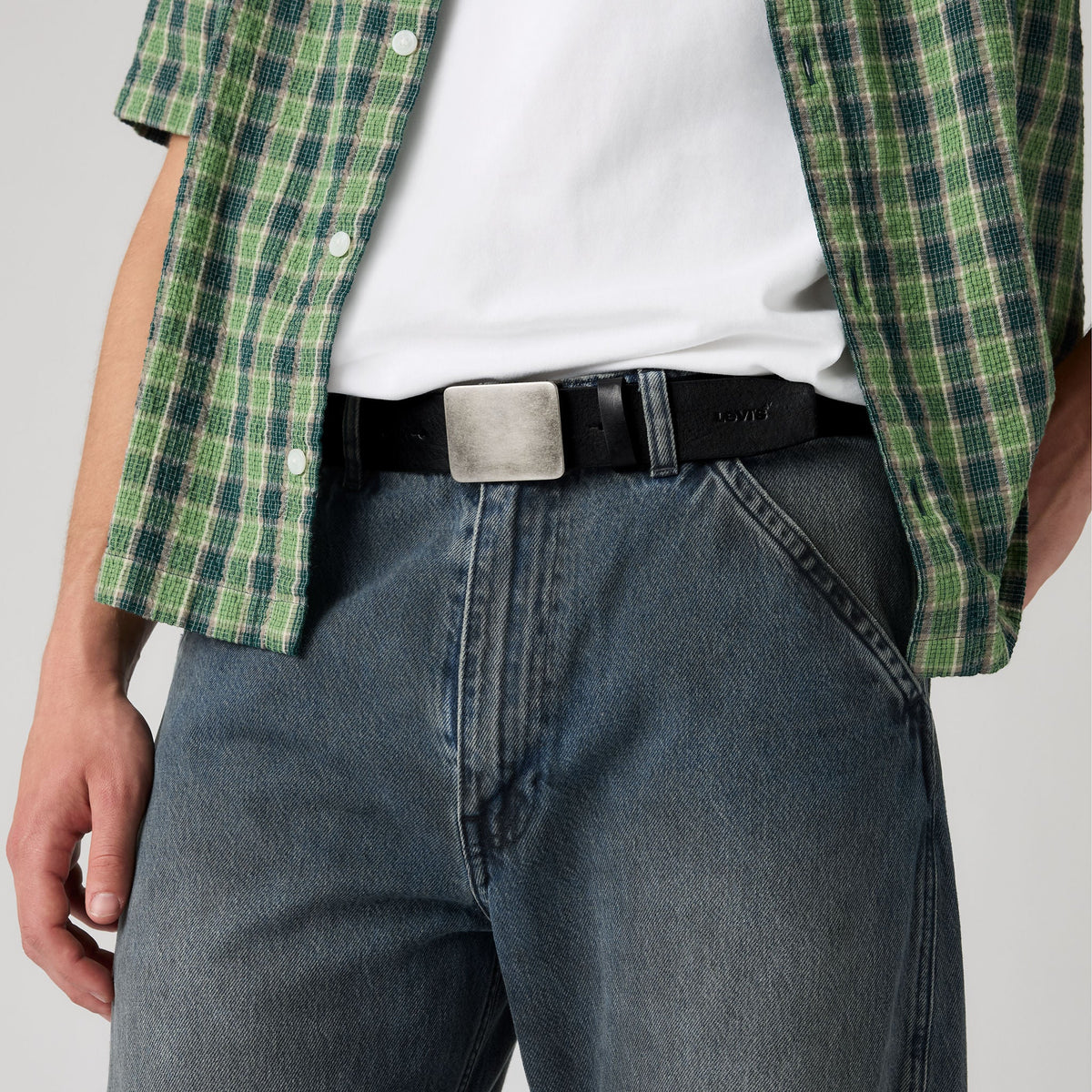 Levi's® Men's Ryder Plaque Buckle Belt