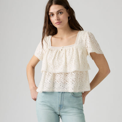 Levi's® Women's Dom Short-Sleeve Lace Blouse