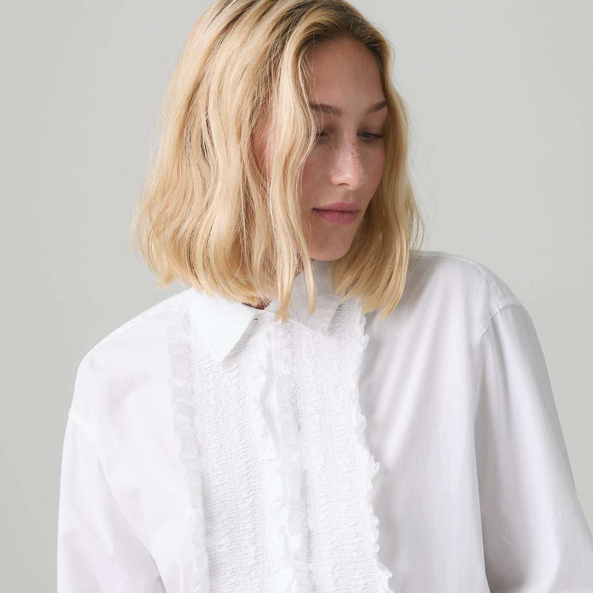Levi's® Women's Harlie Boyfriend Tuxedo Ruffle Shirt