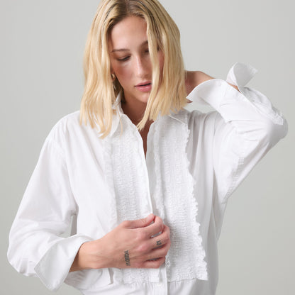 Levi's® Women's Harlie Boyfriend Tuxedo Ruffle Shirt