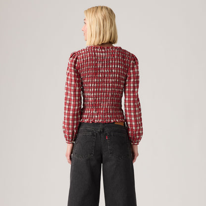 Levi's® Women's Heather Long-Sleeve Ruched Blouse