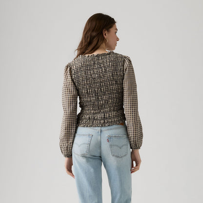 Levi's® Women's Heather Long-Sleeve Ruched Blouse