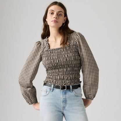 Levi's® Women's Heather Long-Sleeve Ruched Blouse