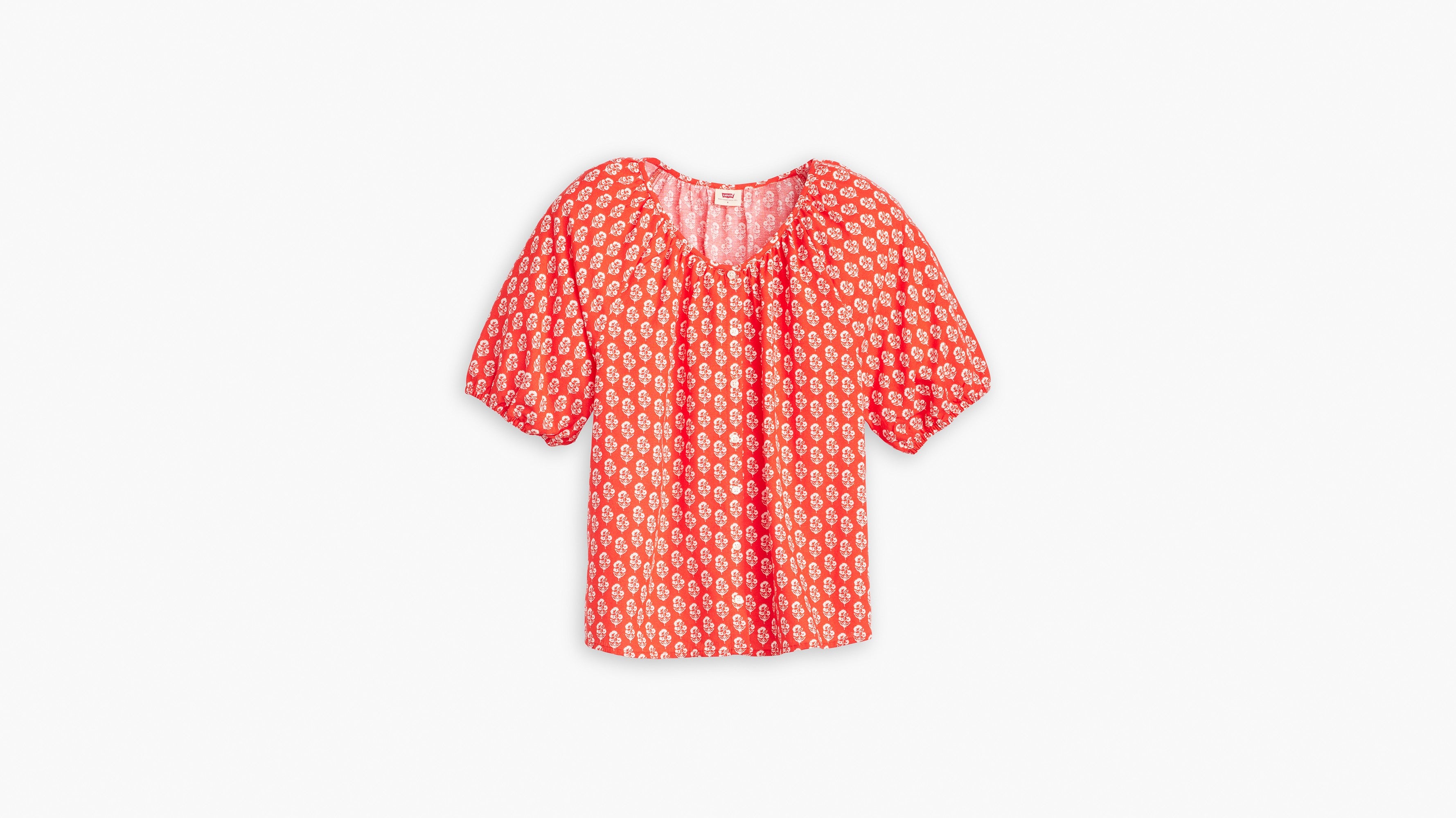 NWT Levi's Made & Crafted hotsell Villa Blouse Top in Peach Coral Women's Size Medium