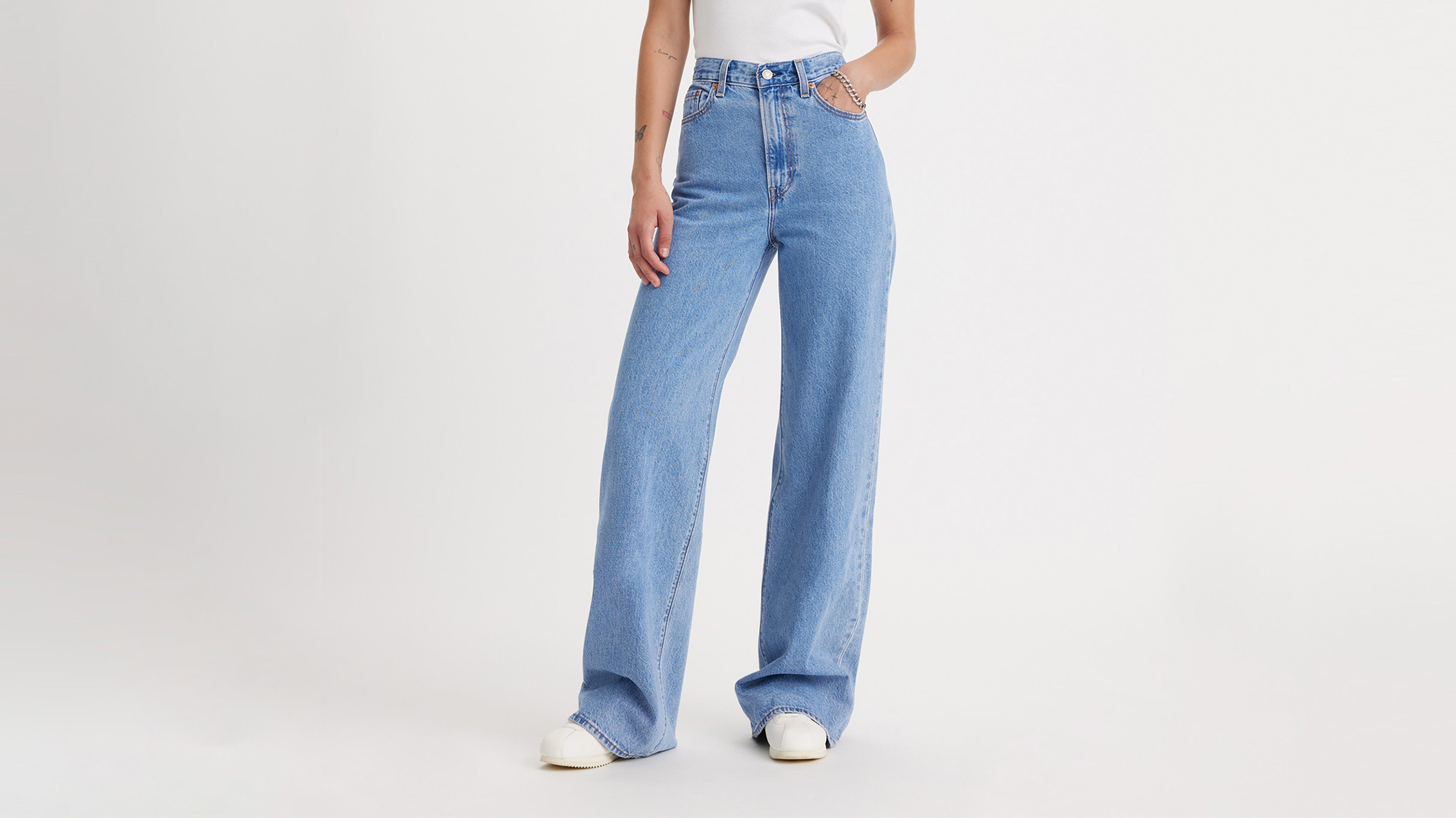 出産祝いなども豊富 levis-womens-ribcage-wide-leg- パンツ
