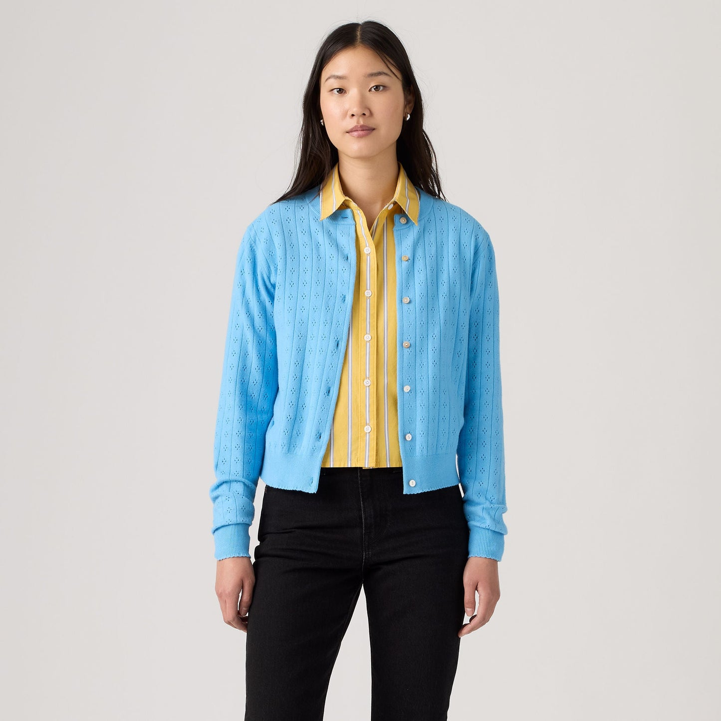 Levi's® Women's Supersoft Pointelle Crewneck Cardigan