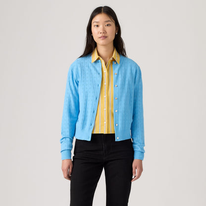 Levi's® Women's Supersoft Pointelle Crewneck Cardigan